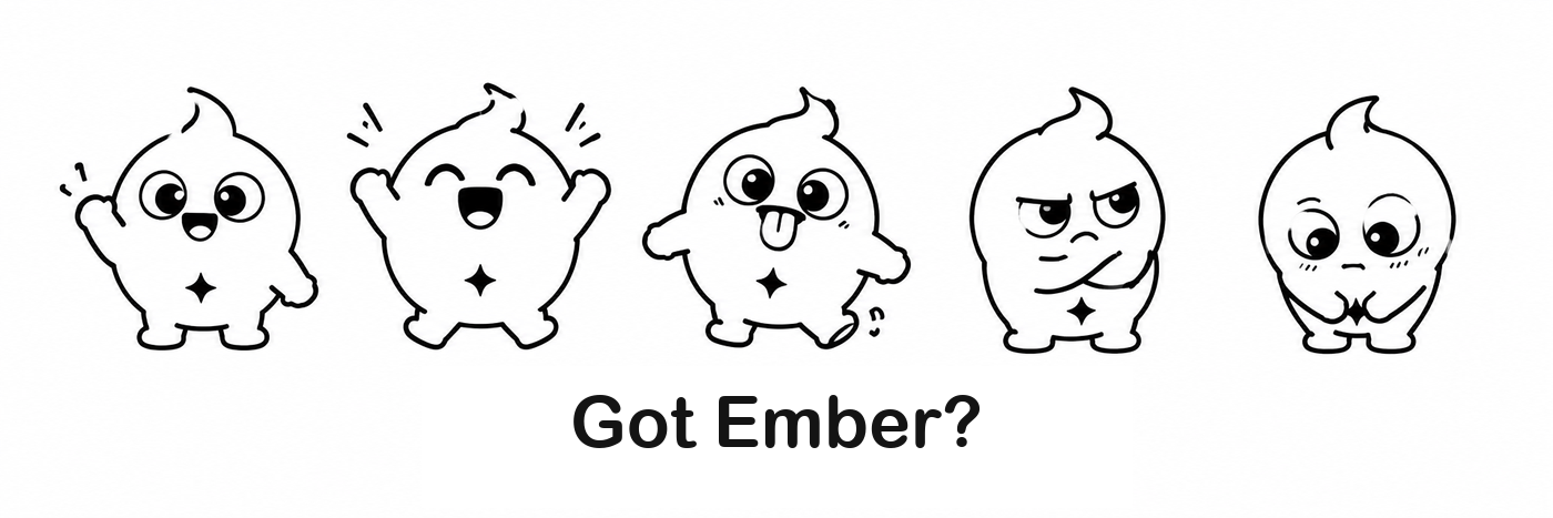five ember mascots: got ember?